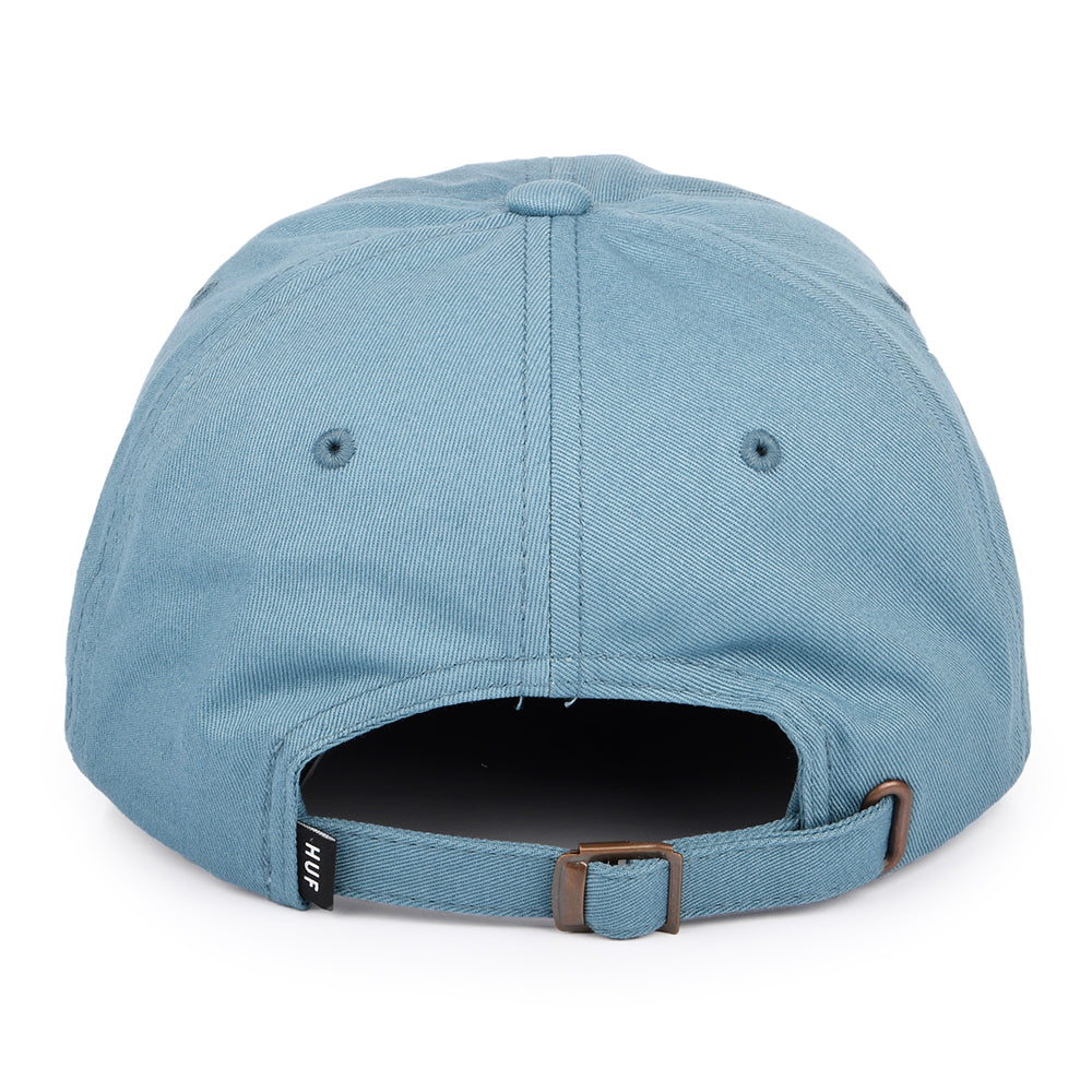 Casquette à Visière Incurvée en Coton Original Logo bleu clair HUF
