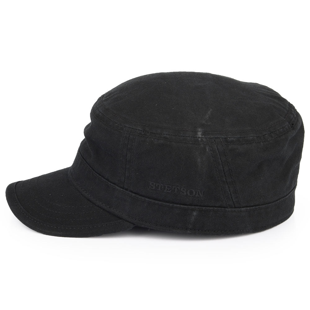 Casquette Militaire en Coton noir STETSON