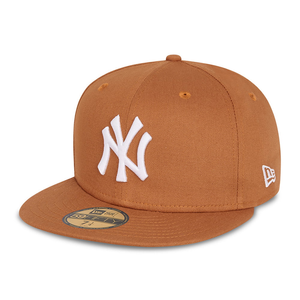 Casquette 59FIFTY MLB League Essential XXI New York Yankees toffee-blanc NEW ERA