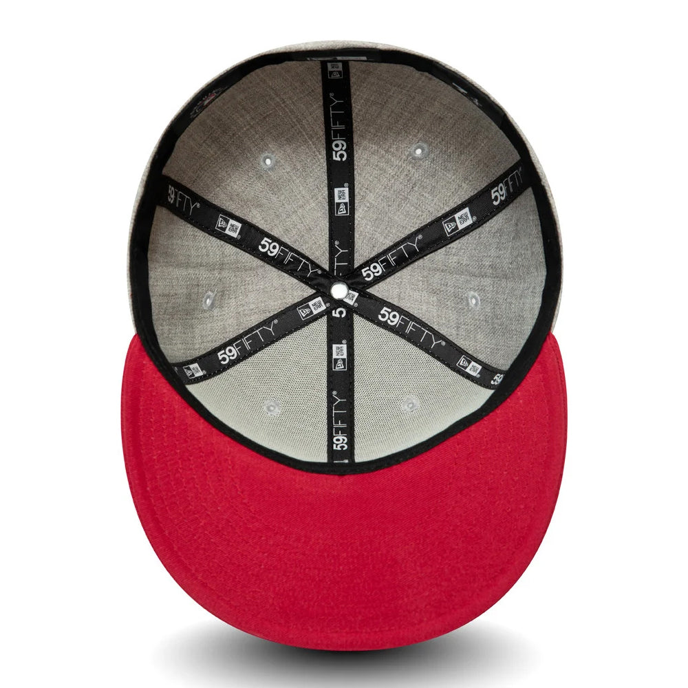 Casquette 59FIFTY MLB Heather Contrast L.A. Dodgers gris-rouge NEW ERA