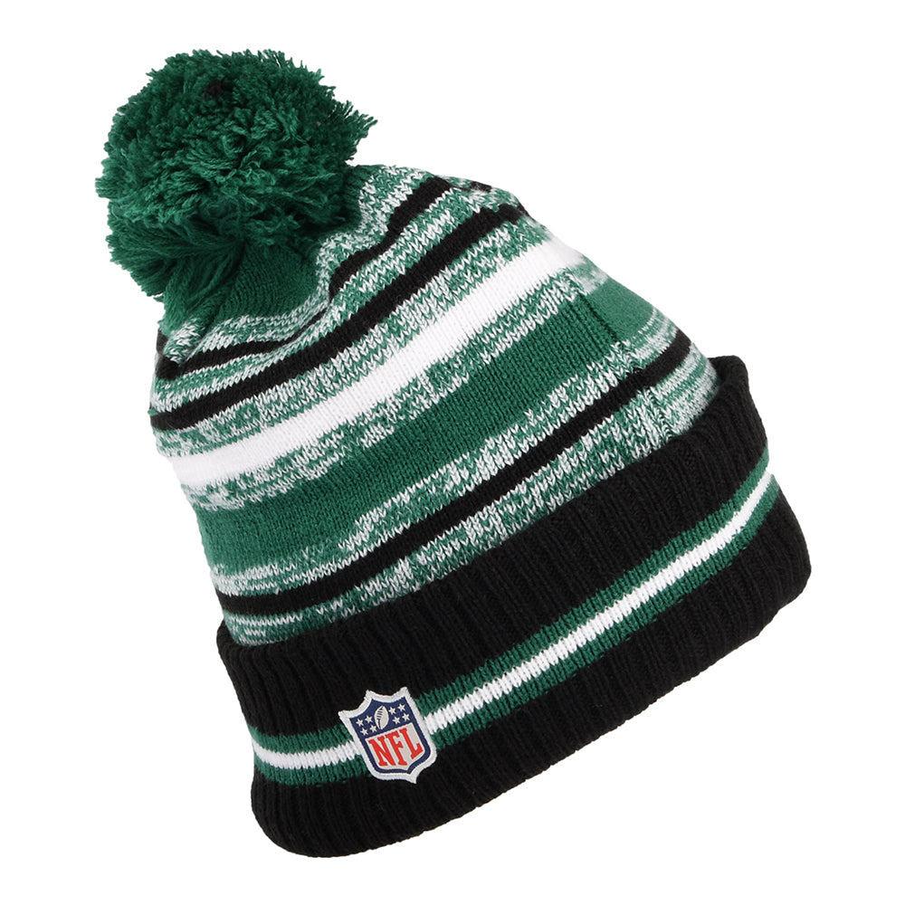 Bonnet à Pompon NFL Sport Knit OTC New York Jets vert-blanc NEW ERA