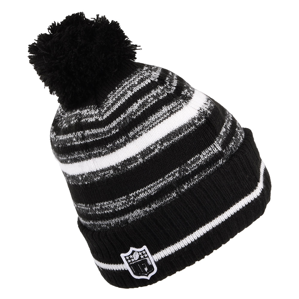 Bonnet à Pompon NFL Sport Knit New England Patriots noir-blanc NEW ERA