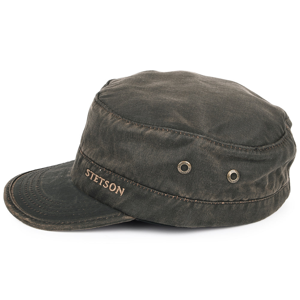 Casquette Militaire Weathered marron STETSON