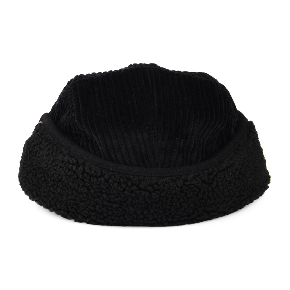 Casquette 5 Panel en Velours Côtelé Avec Protège-Oreilles Rayner noir BARTS