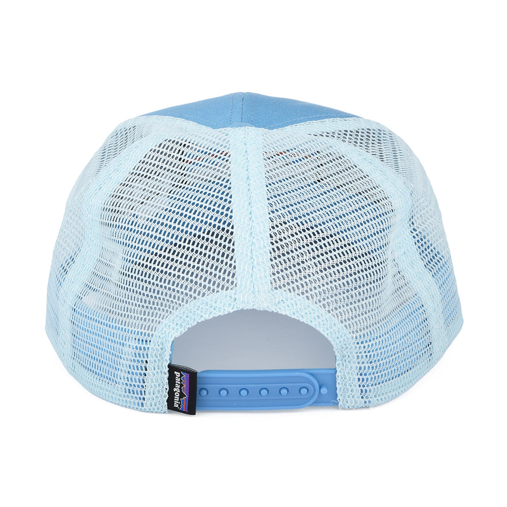 Casquette Trucker en Coton Bio P-6 Logo bleu moyen PATAGONIA