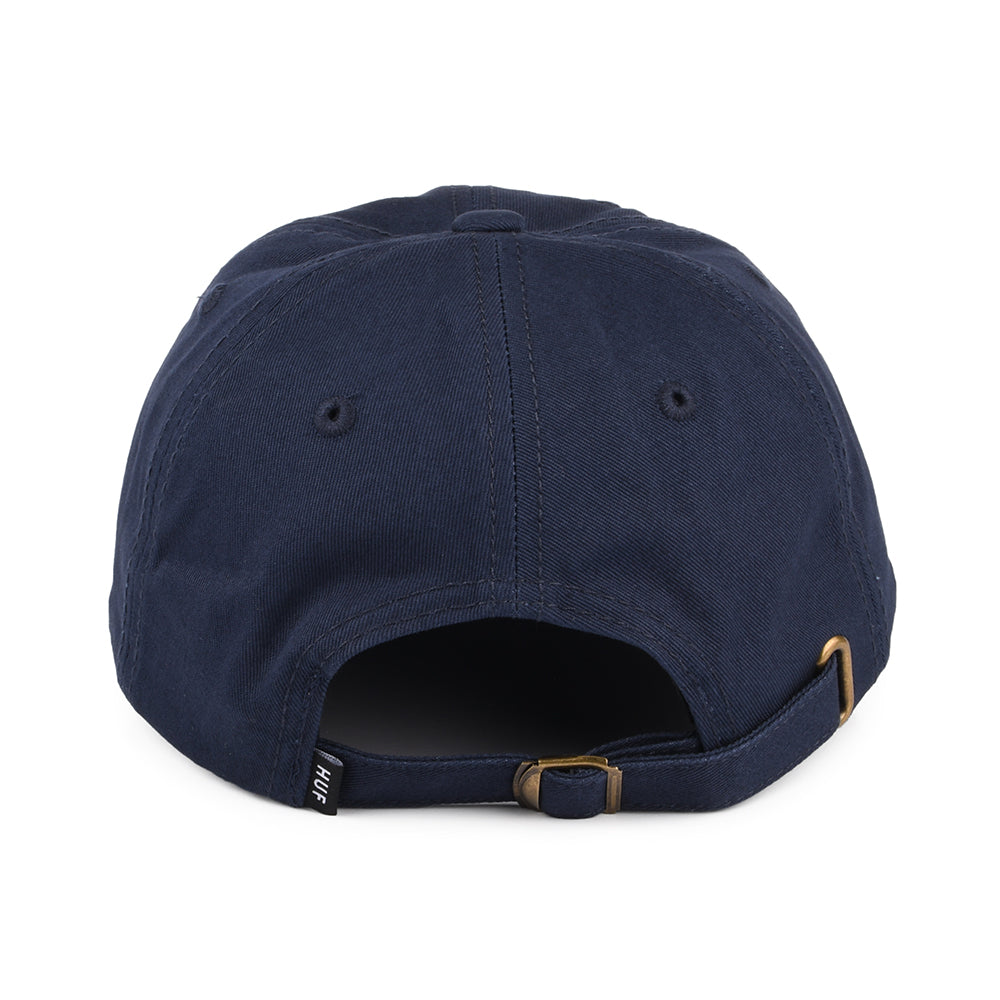 Casquette à Visière Incurvée en Coton Original Logo bleu marine HUF