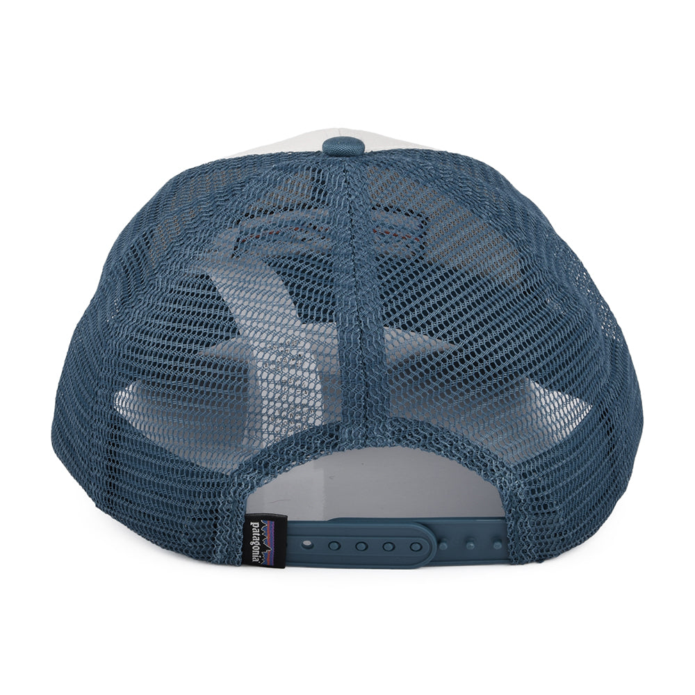 Casquette Trucker en Coton Bio LoPro P-6 Logo blanc-bleu sarcelle PATAGONIA