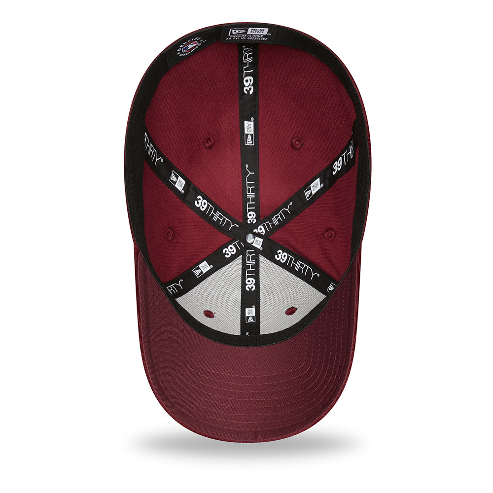 Casquette 39THIRTY MLB Cord Boston Red Sox bordeaux-blanc NEW ERA