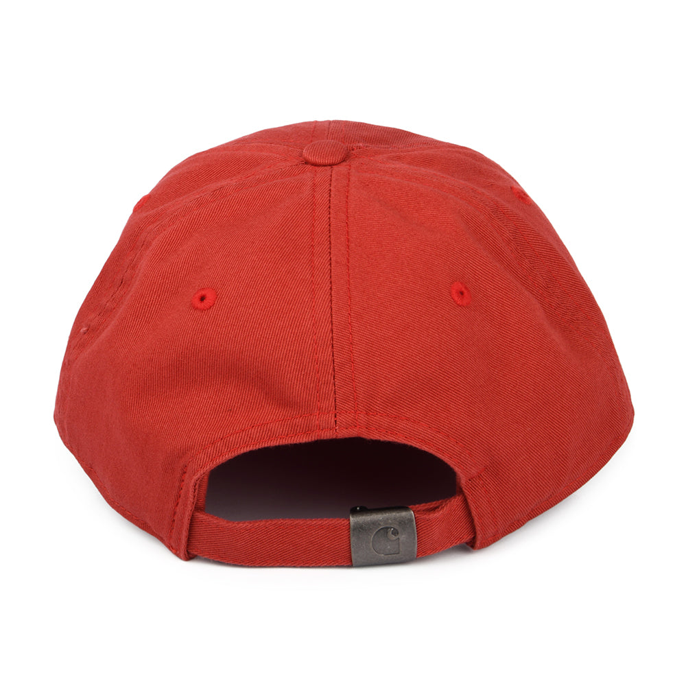 Casquette en Coton Sergé Delray rouge délavé CARHARTT WIP