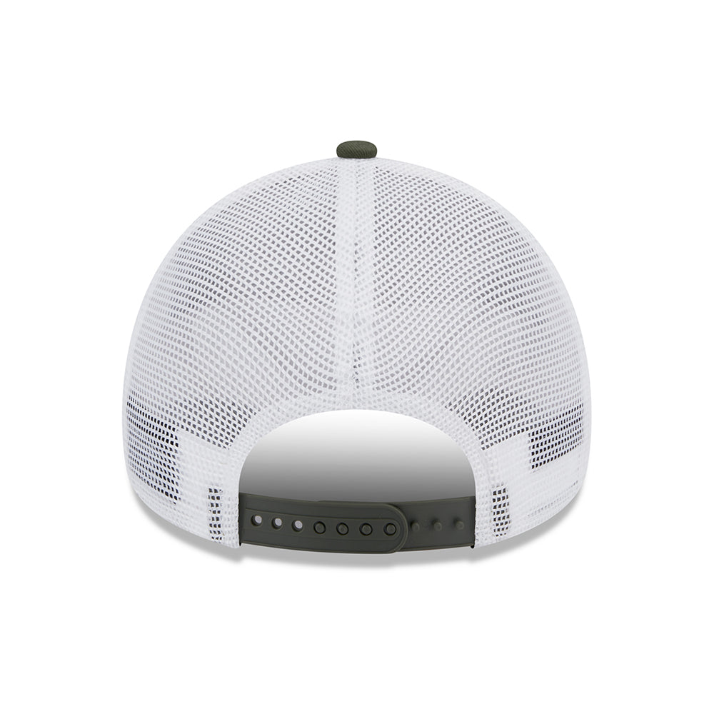 Casquette Trucker A-Frame Seasonal Manchester United FC olive-blanc NEW ERA