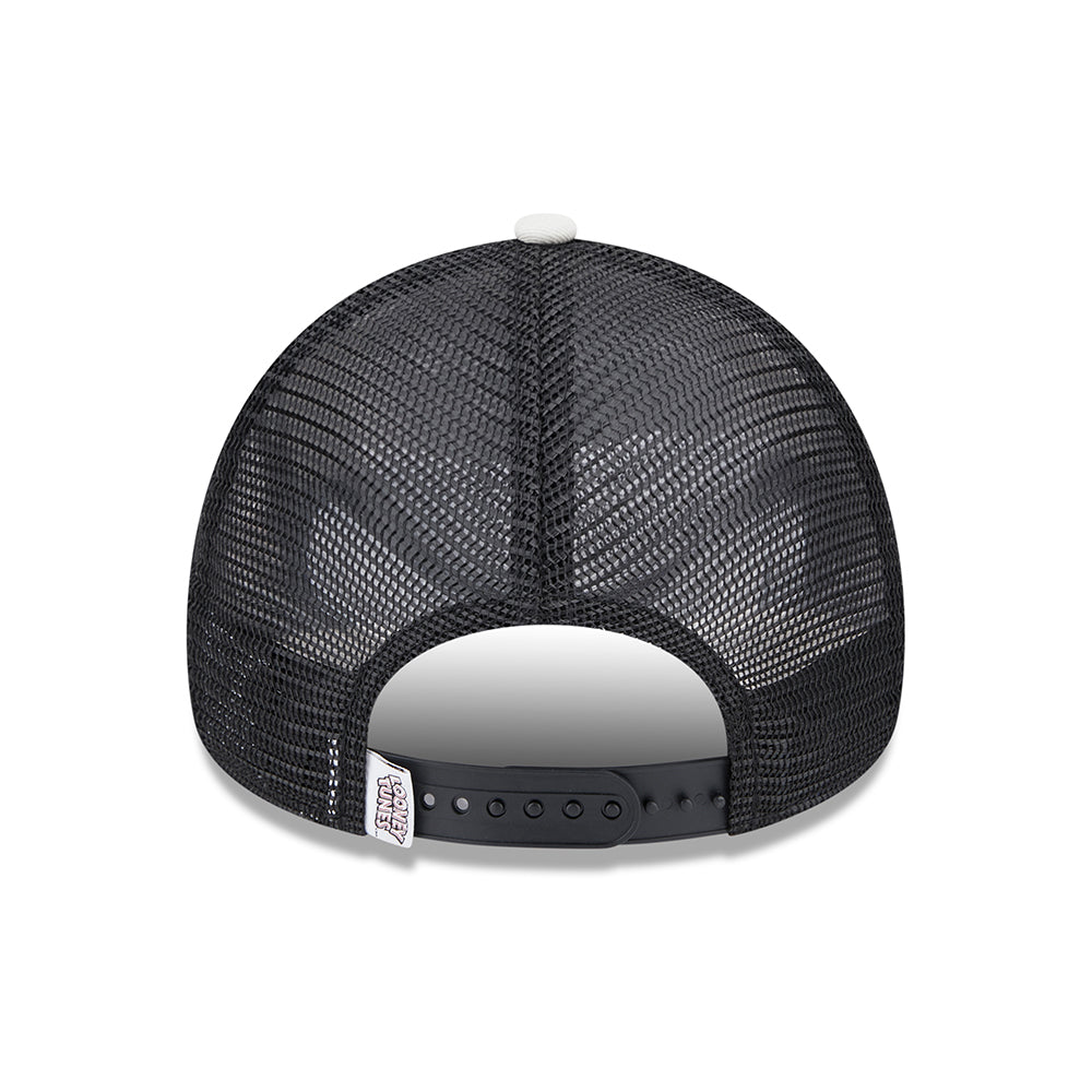 Casquette Trucker A-Frame Looney Tunes Bugs Bunny et Daffy Duck beige-noir NEW ERA