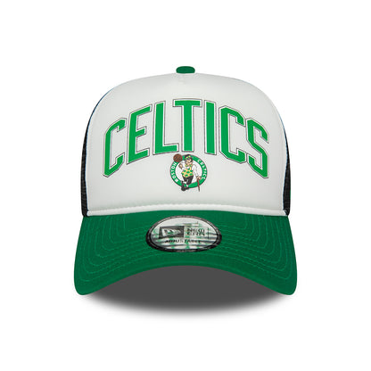 Casquette Trucker NBA Retro A-Frame Boston Celtics blanc-vert-noir NEW ERA