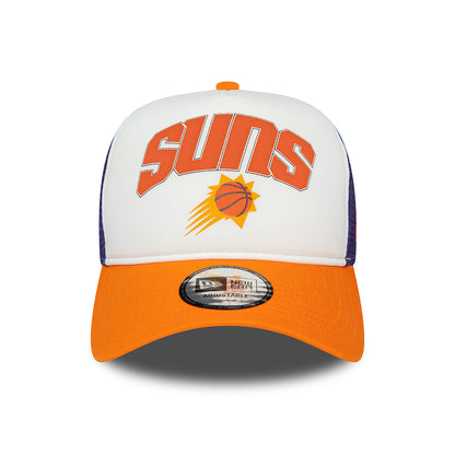 Casquette Trucker NBA Retro A-Frame Phoenix Suns blanc-orange-violet NEW ERA