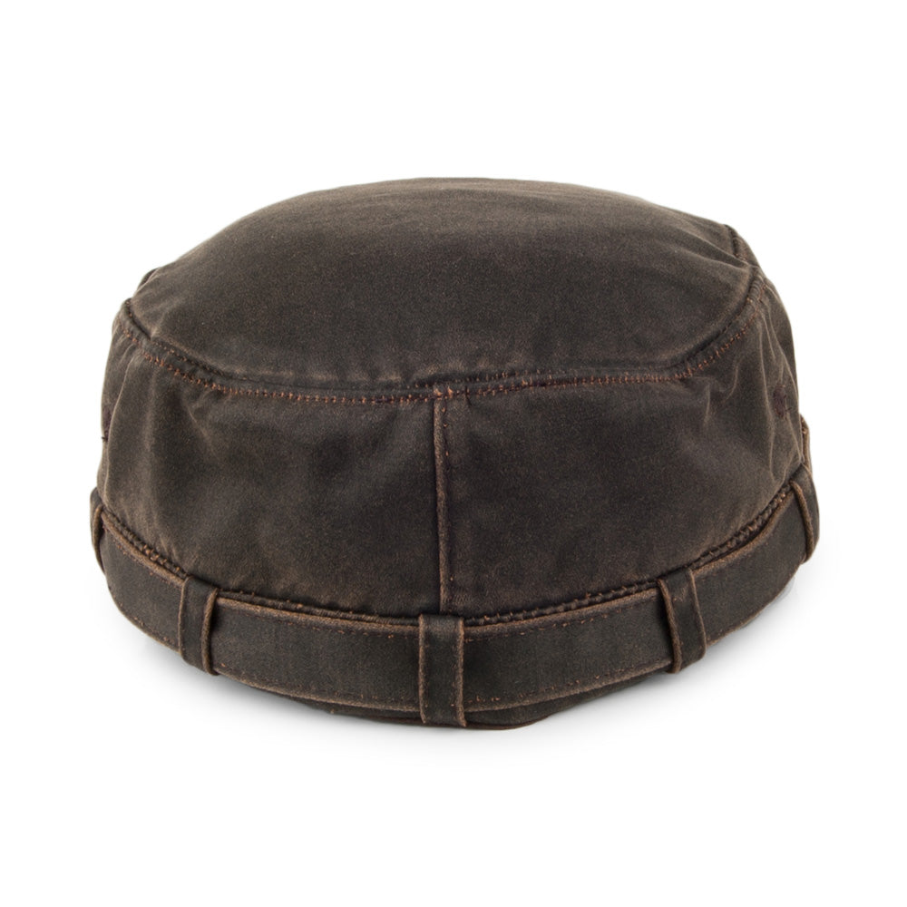 Casquette Militaire en Coton Effet Usé marron DORFMAN PACIFIC