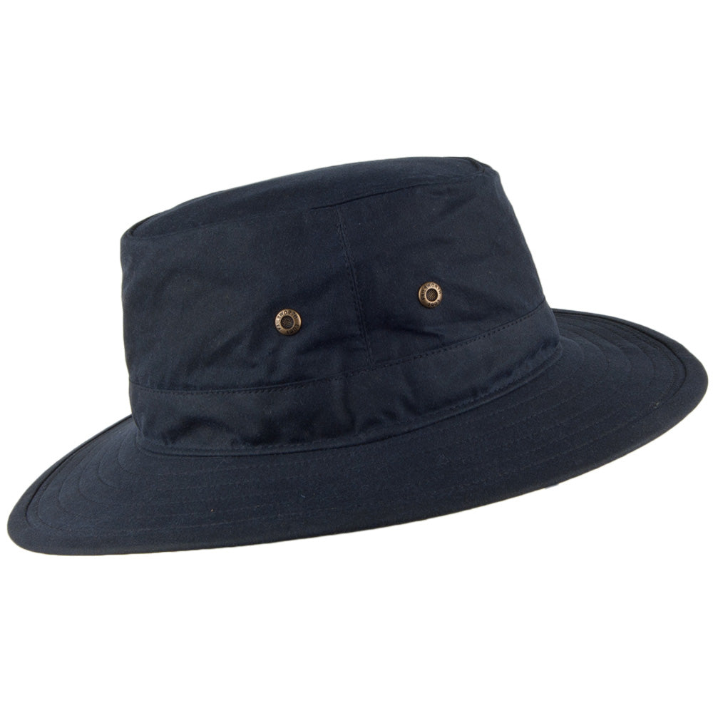 Chapeau Traveller en Coton Ciré bleu marine FAILSWORTH