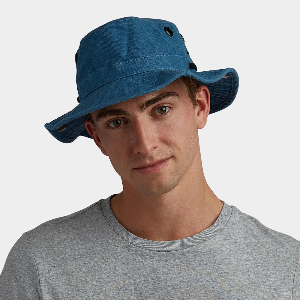 Chapeau Été Pliable T3 Wanderer bleu denim TILLEY
