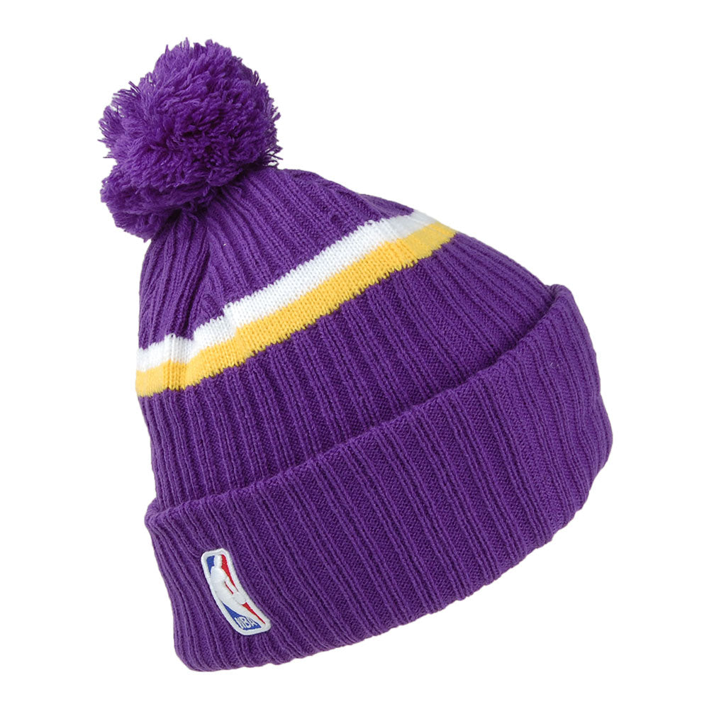 Bonnet à Pompon Knit Cuff NBA Draft OTC L.A. Lakers violet NEW ERA