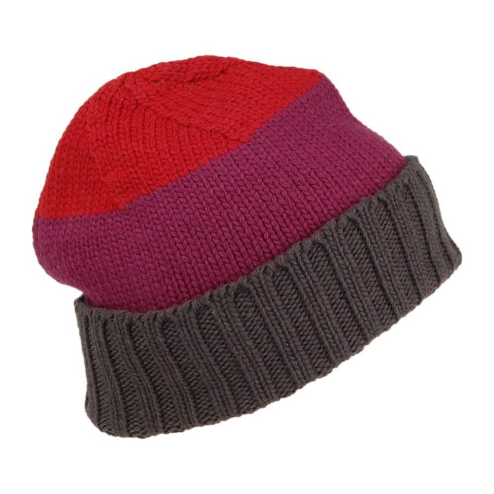 Bonnet Long en Laine Mérinos rouge-violet KUSAN