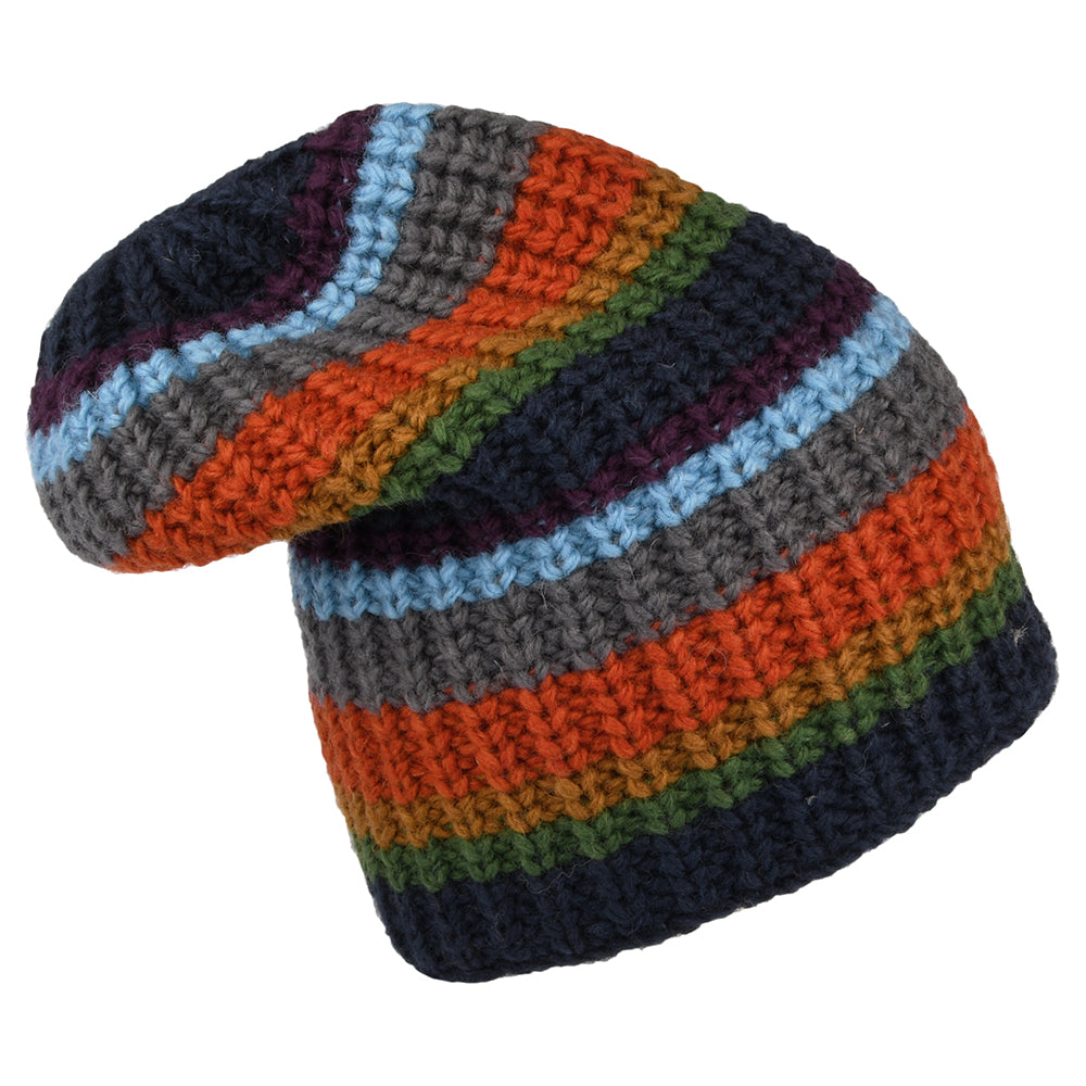 Bonnet Long Cardi bleu marine-orange KUSAN