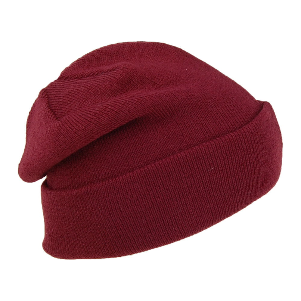 Bonnet à Revers Essential Knit bordeaux NEW ERA