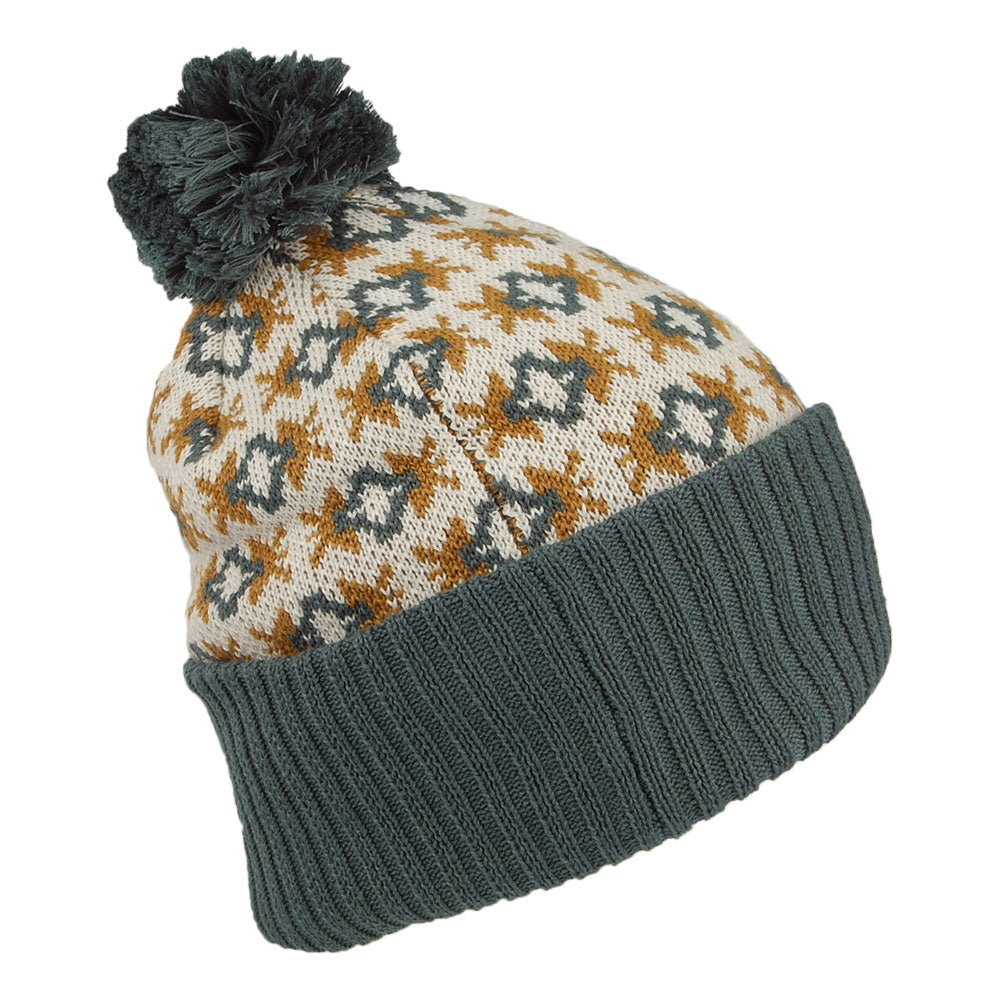 Bonnet à Pompon Standing Tall Powder Town blanc hiver-sauge PATAGONIA