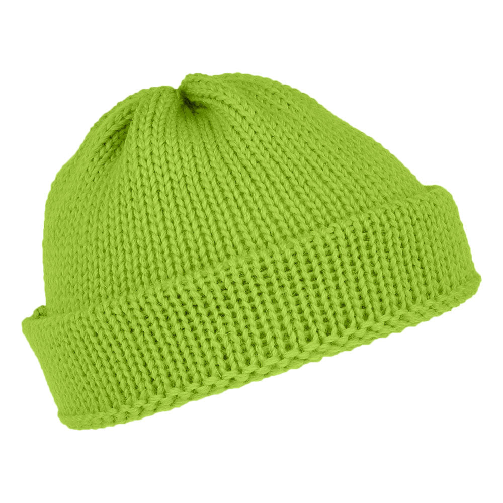 Bonnet Marin Court en Laine Anglaise vert HIGHLAND 2000