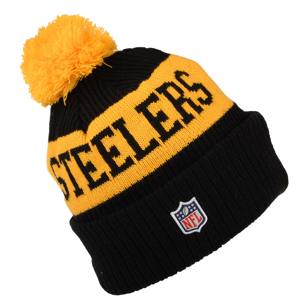 Bonnet à Pompon NFL On Field Sport Knit Pittsburgh Steelers noir-jaune NEW ERA