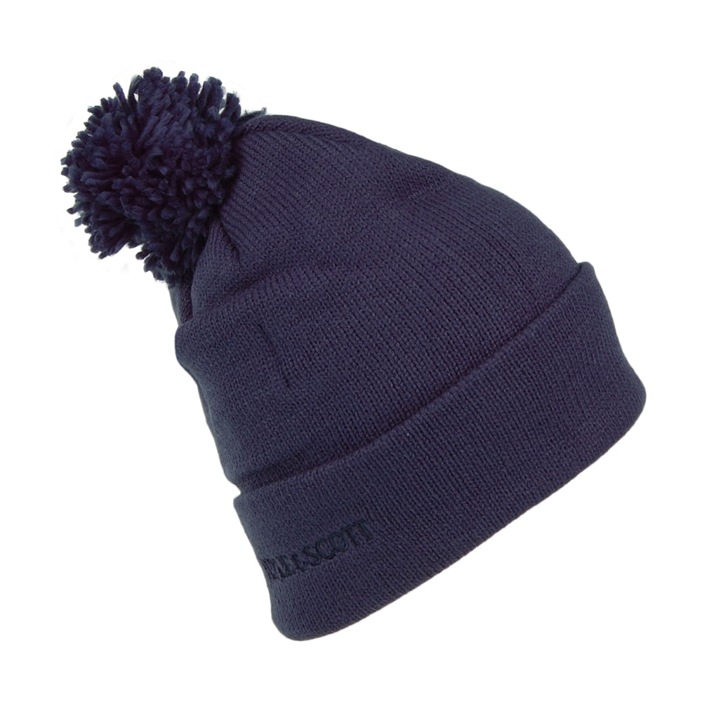 Bonnet à Pompon Knit bleu marine foncé LYLE & SCOTT
