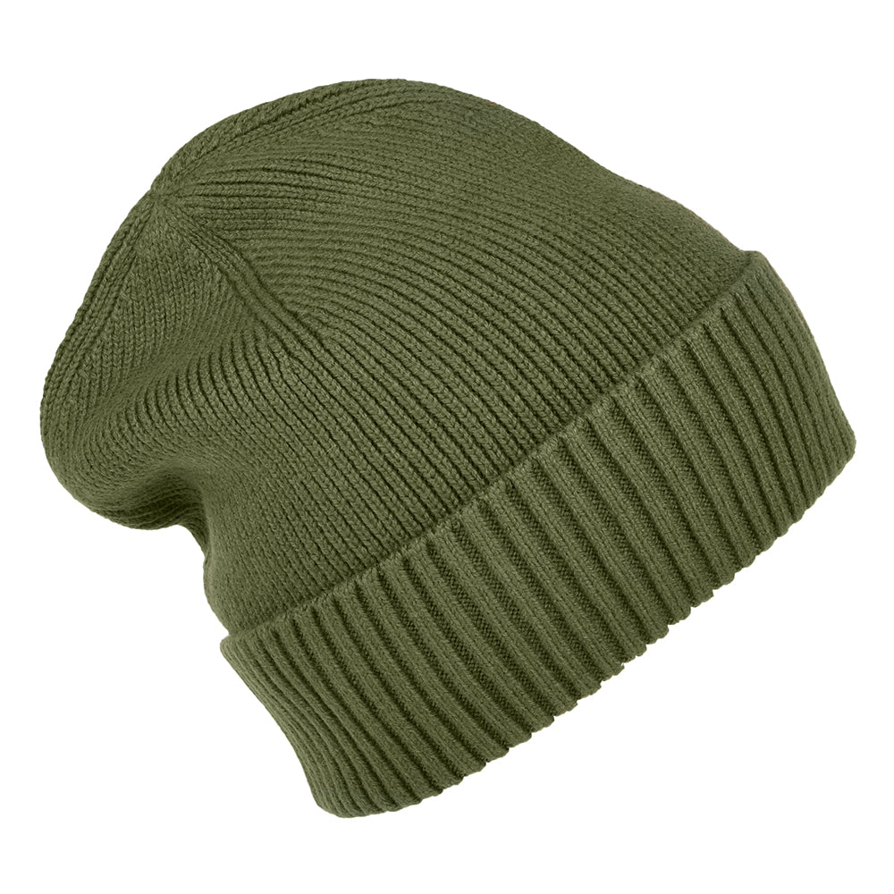 Bonnet en Cotton et Cachemire Pima Essential Flag vert militaire TOMMY HILFIGER