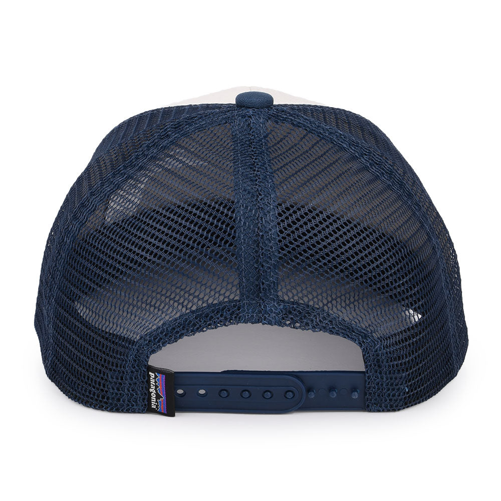 Casquette Trucker Enfant en Coton Bio P-6 Logo blanc-bleu PATAGONIA