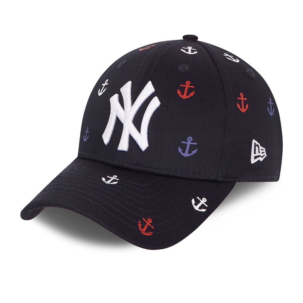 Casquette Enfant 9FORTY MLB All Over Graphic New York Yankees bleu marine NEW ERA