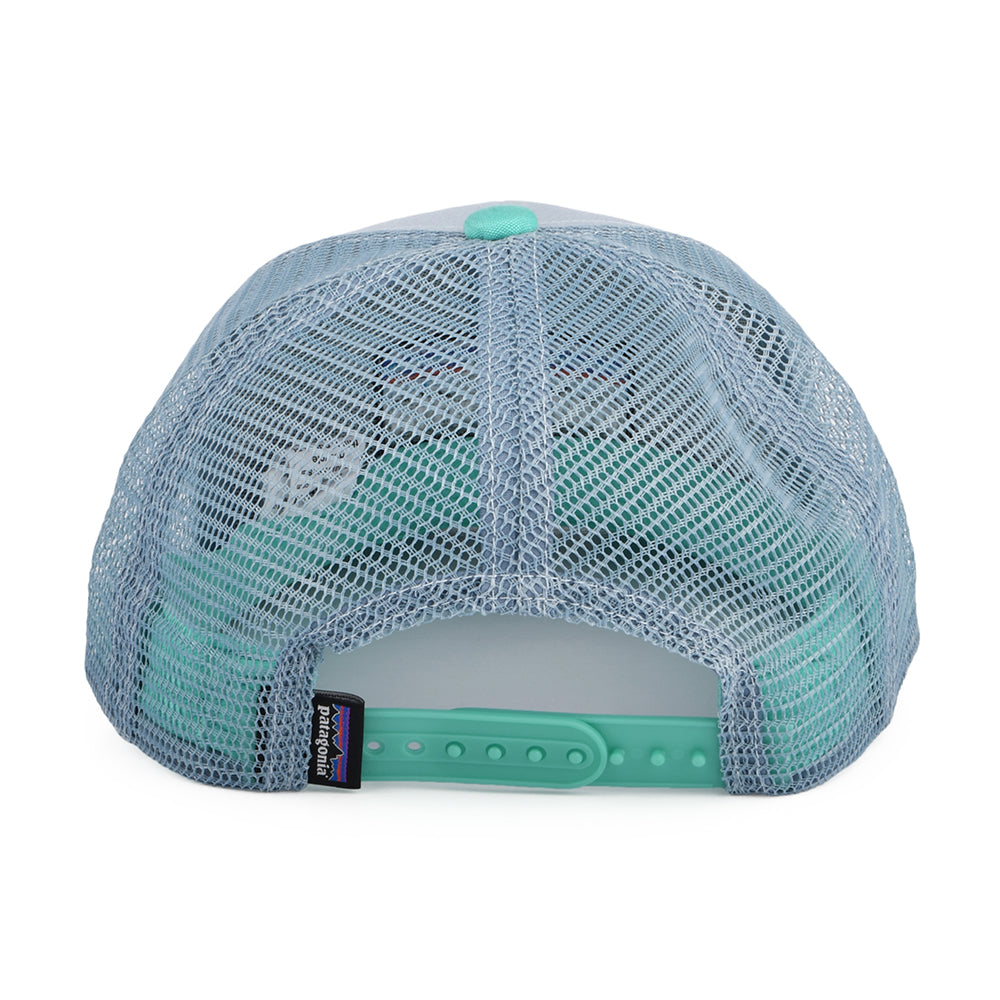 Casquette Trucker Enfant en Coton Bio P-6 Logo bleu clair-turquoise PATAGONIA