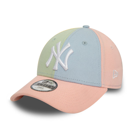 Casquette Enfant 9FORTY MLB Block New York Yankees rose-bleu clair-vert clair NEW ERA