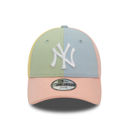 Casquette Enfant 9FORTY MLB Block New York Yankees rose-bleu clair-vert clair NEW ERA