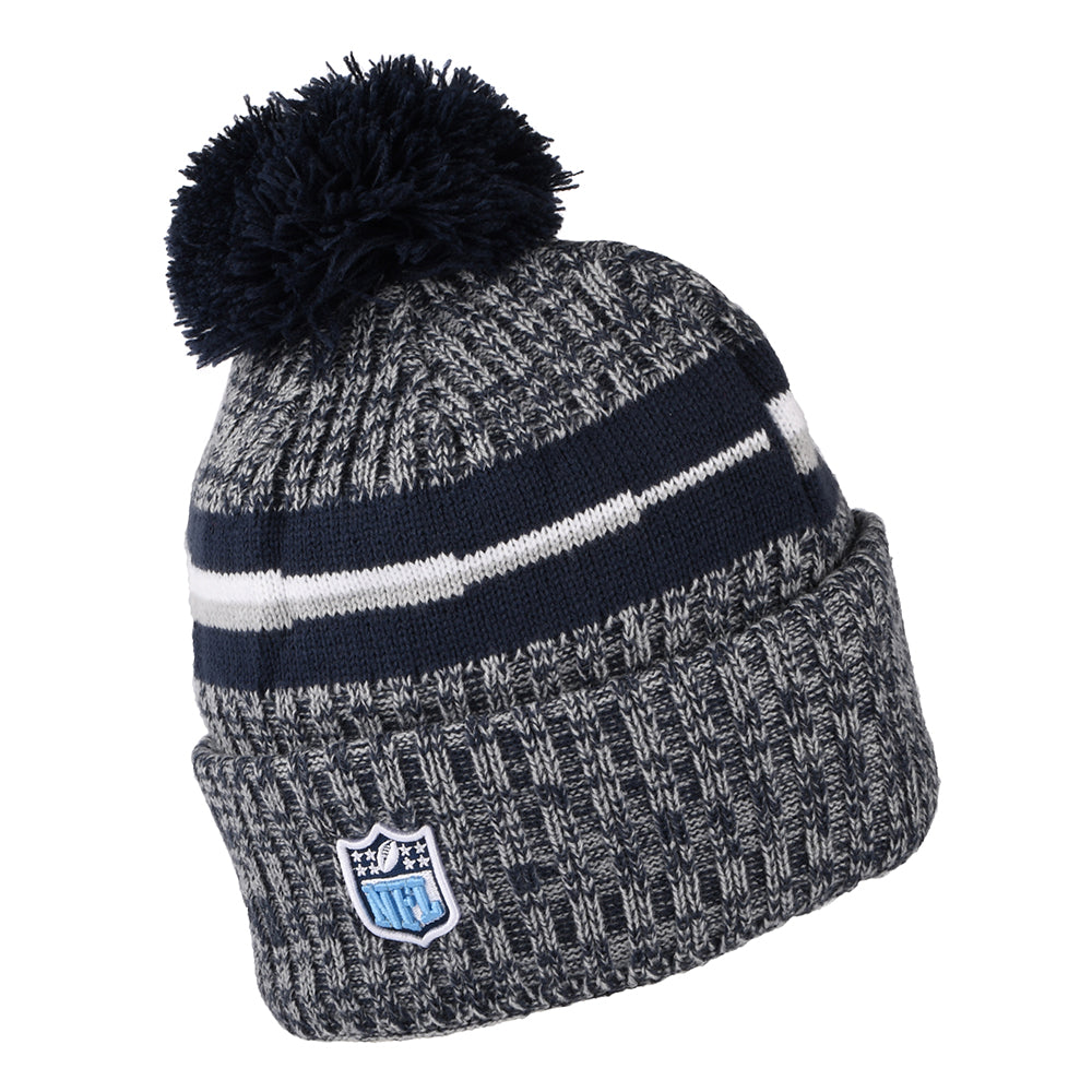 Bonnet à Pompon NFL Sideline Sport Knit Tennessee Titans bleu NEW ERA
