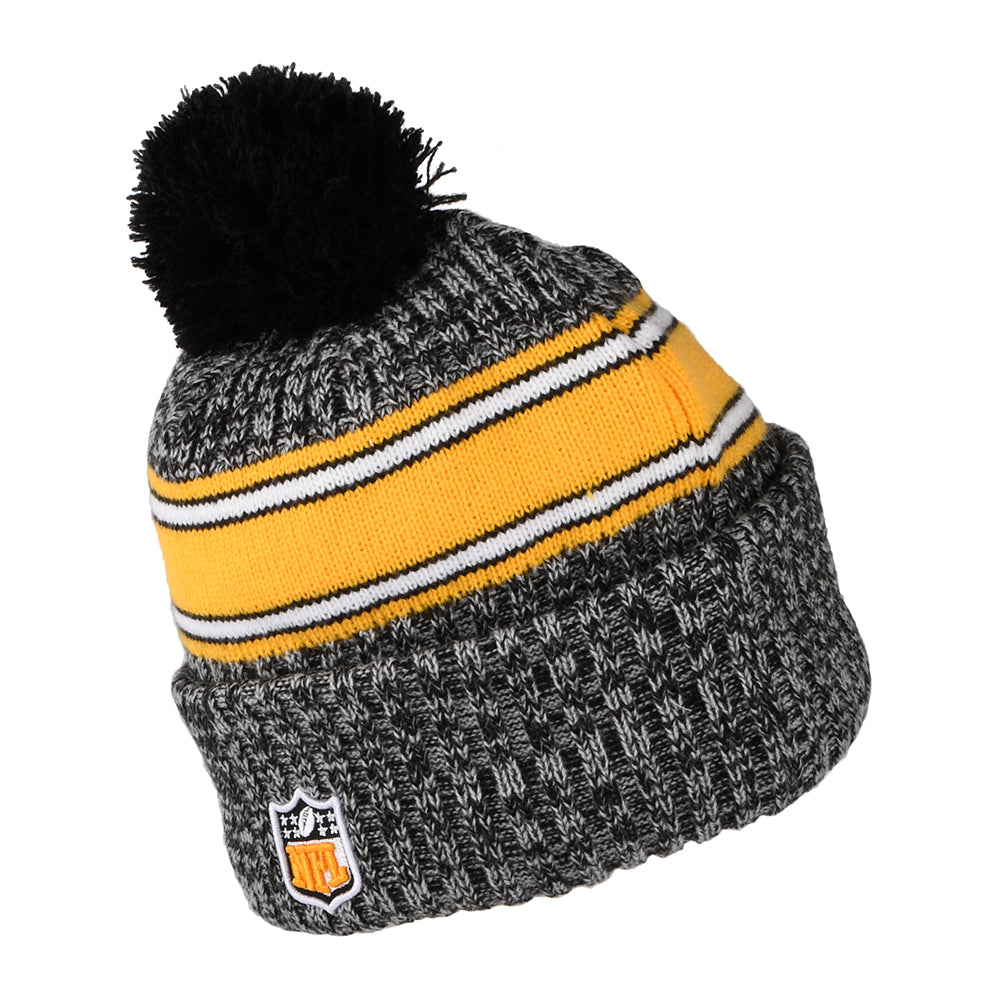Bonnet à Pompon NFL Sideline Sport Knit Pittsburgh Steelers noir-jaune NEW ERA