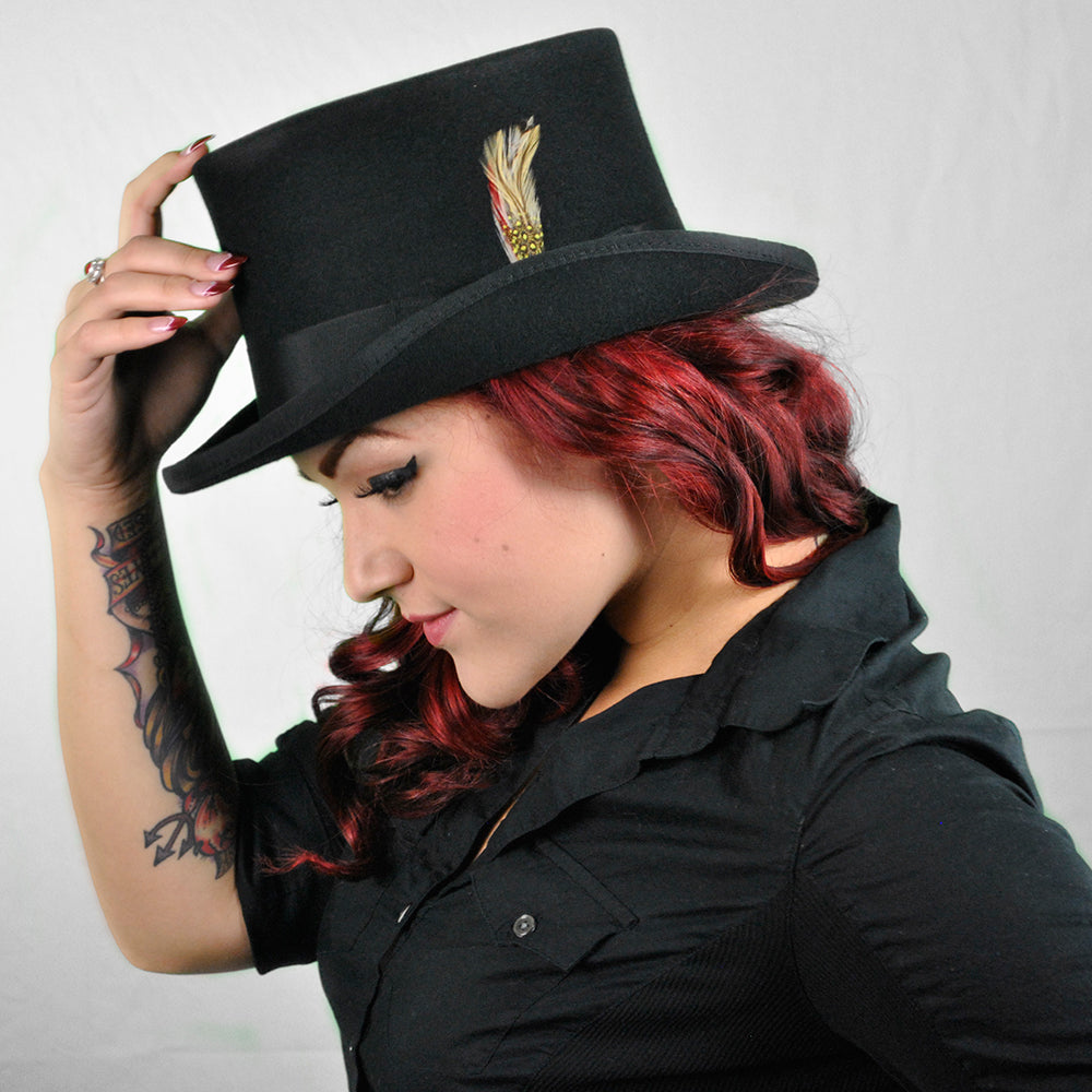 Chapeau Haut de Forme Mid-Crown noir JAXON & JAMES - VENTE EN GROS