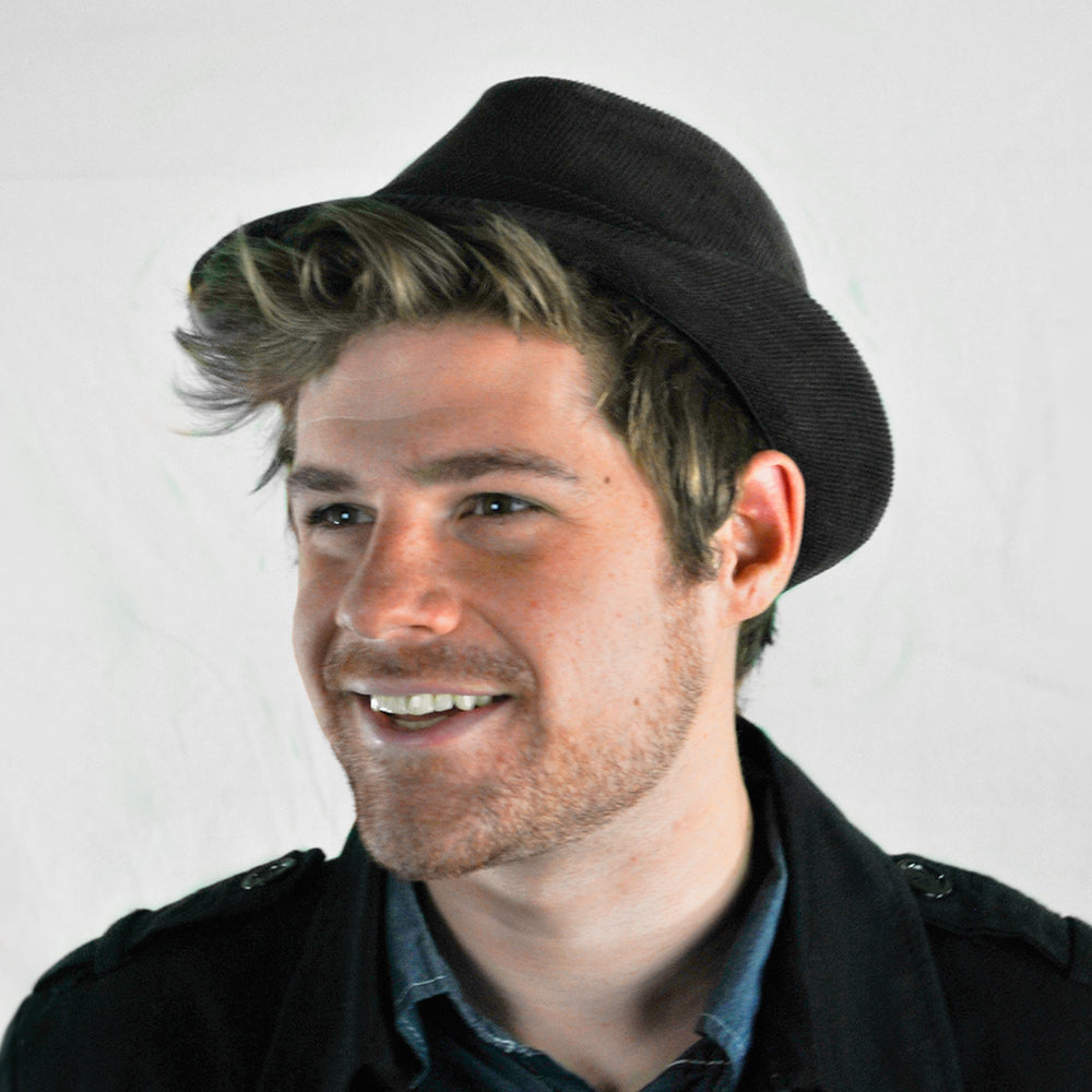 Chapeau Trilby en Velours Côtelé noir JAXON & JAMES - VENTE EN GROS