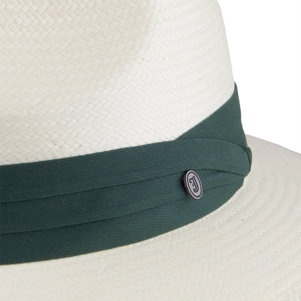 Chapeau Fedora Safari en Paille Toyo avec Bandeau olive JAXON & JAMES - VENTE EN GROS