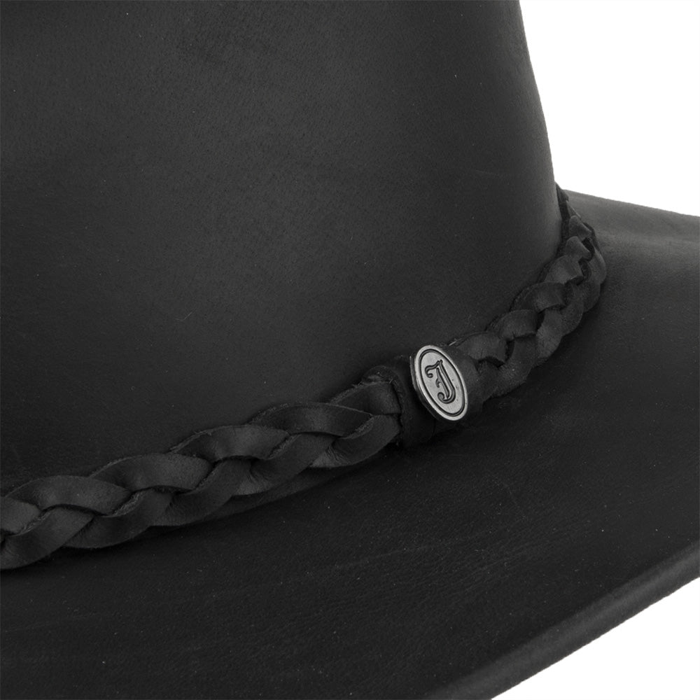 Chapeau de Cowboy en Cuir Buffalo noir JAXON & JAMES - VENTE EN GROS