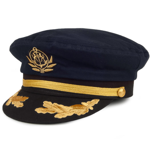 Casquette de Capitaine bleu marine VILLAGE HATS - VENTE EN GROS