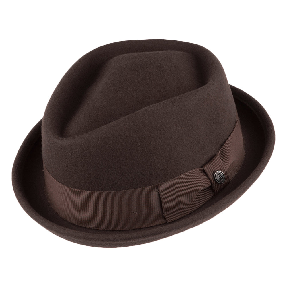 Chapeau Pork Pie Diamond Crown déformable marron JAXON & JAMES - VENTE EN GROS