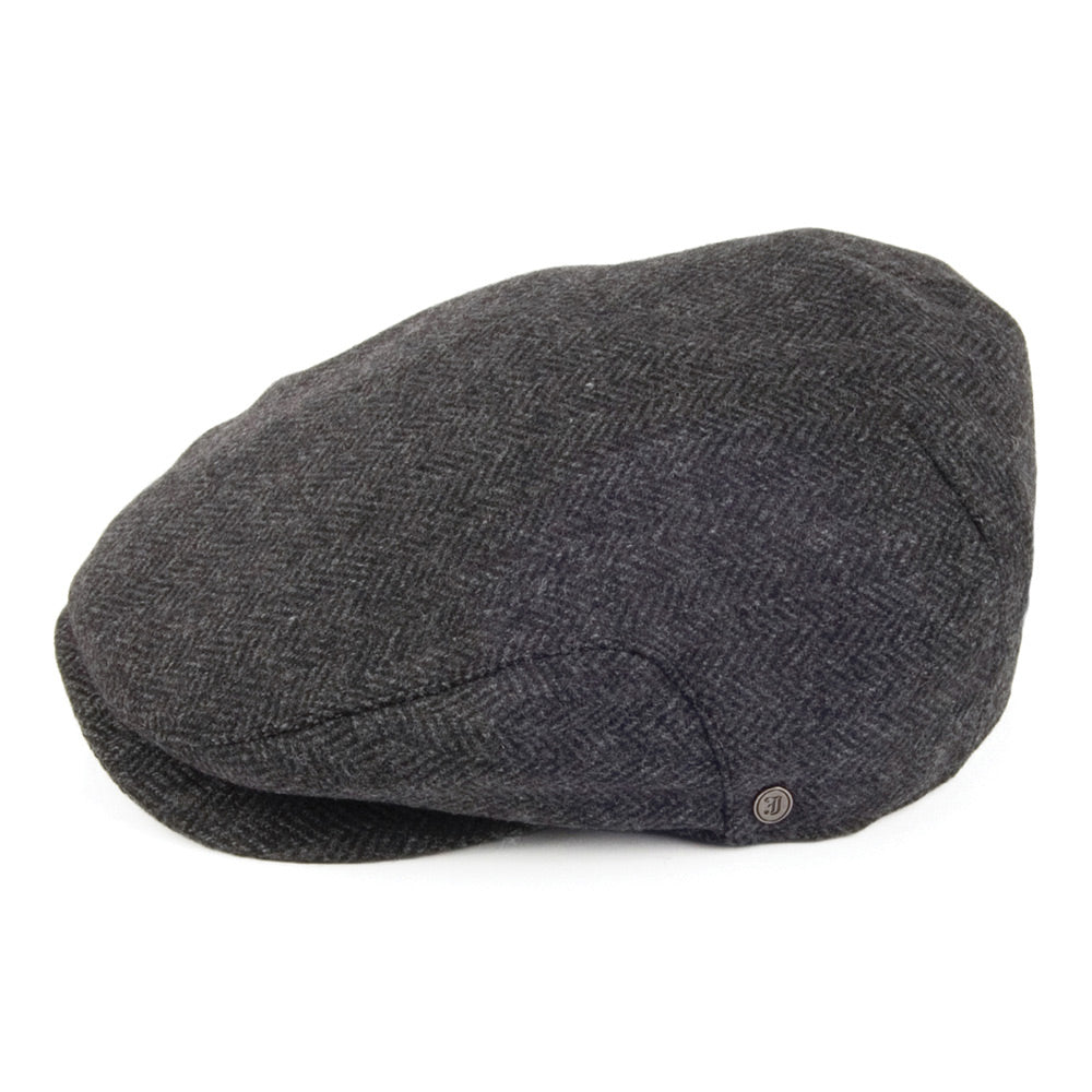 Casquette Plate à Chevrons et Visière Allongée anthracite JAXON & JAMES - VENTE EN GROS