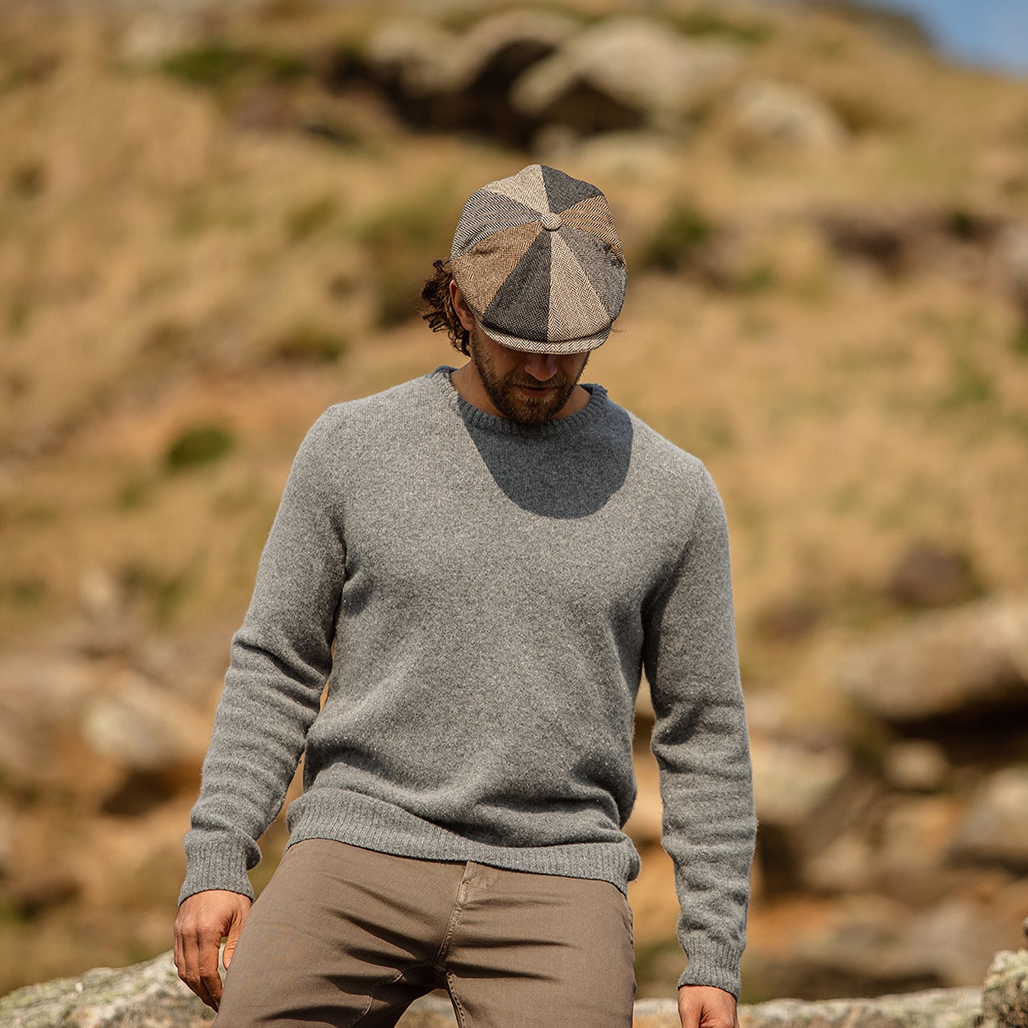 Casquette Gavroche à Chevrons Patch multicolore JAXON & JAMES - VENTE EN GROS