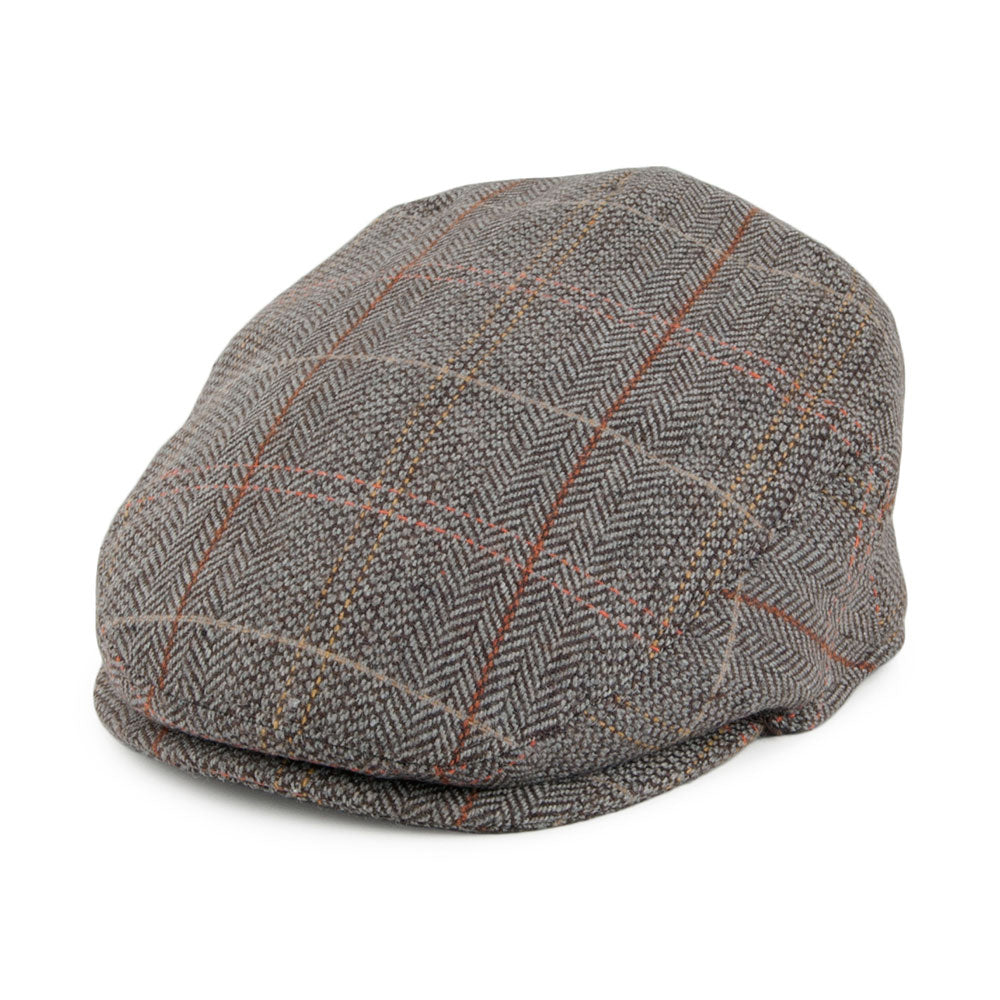 Casquette Plate Enfant en Tweed marron-gris JAXON & JAMES - VENTE EN GROS