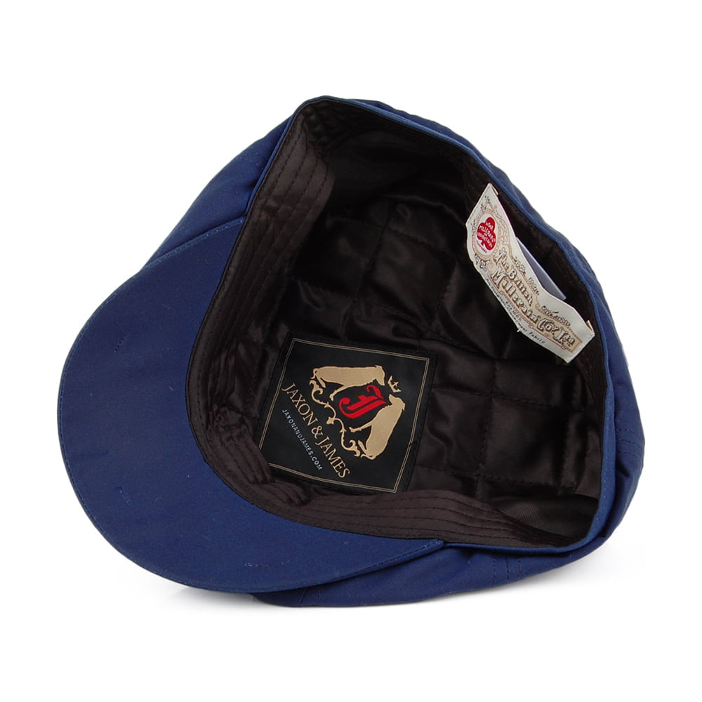 Casquette Gavroche en Coton Ciré British Millerain bleu marine JAXON & JAMES - VENTE EN GROS