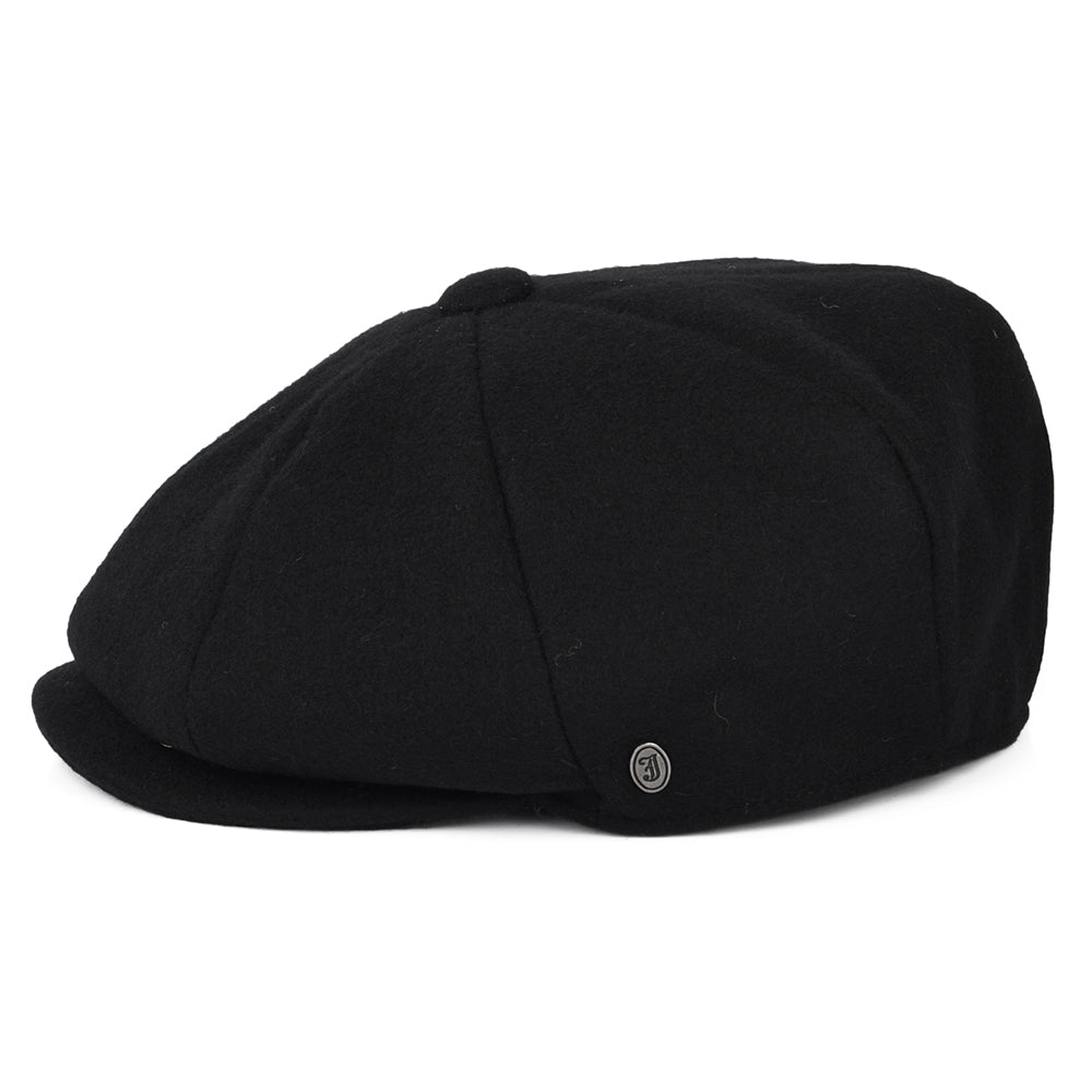 Casquette Gavroche en Laine Melton noir JAXON & JAMES - VENTE EN GROS
