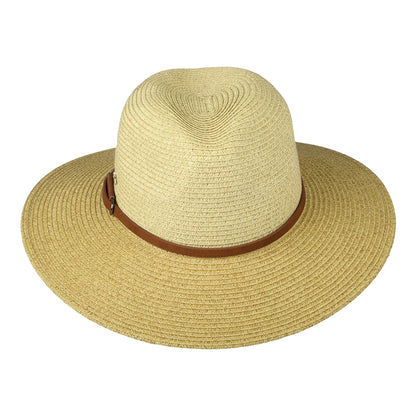 Chapeau Fedora Safari en Papier Tressé Sapo naturel-marron CAPPELLI