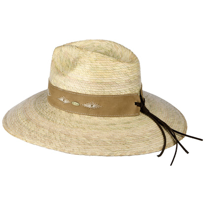 Chapeau Fedora Safari en Paille de Palmier Bianca naturel SCALA