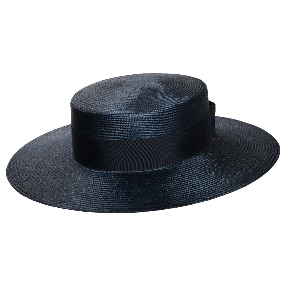 Chapeau Canotier Audrey bleu marine WHITELEY